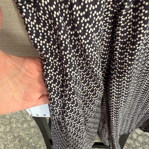 Anthropologie Maeve Polka Dot Linen/Cotton Blend Dress with Puff Sleeves, XS - Picture 6 of 8